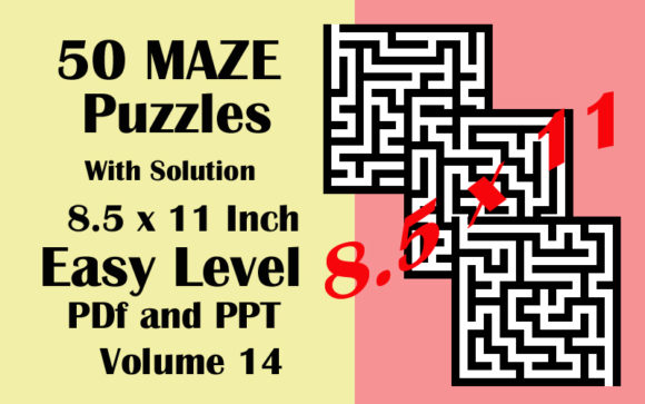 50 Maze Easy Level 8.5x11 PDF PPTX V 14