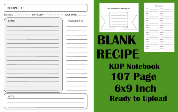 Blank Recipe Journal 107 Pages KDP 6x9: A Comprehensive Guide