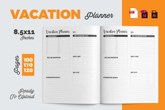 Designing Your Perfect Getaway: The Vacation Planner KDP Interior