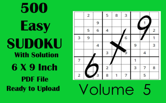 Easy Sudoku 500 Puzzle 6 X 9 KDP Vol 5