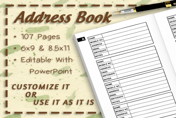 Exploring the A-Z Address Book Interior 107 Pages
