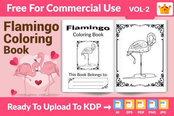 Flamingo Coloring Pages for Kids and KDP