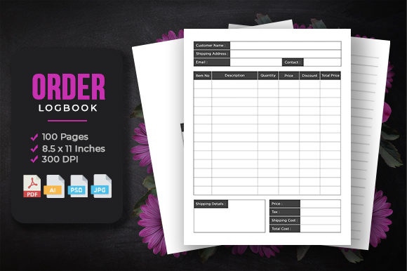 Order Log Book - KDP Interior Template
