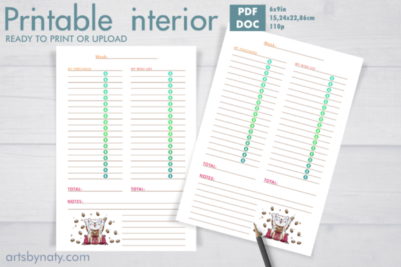 Stay Organized with the Weekly Purchases and Wish List Notebook