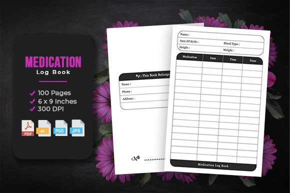 Streamlining Medication Management with the Medication Log Book Interior Template