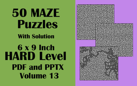 Unlock Your Mind with 50 Maze Puzzle HARD Level PDF PPTX Vol13